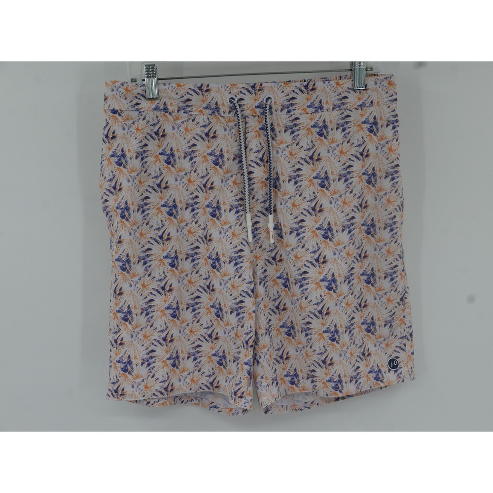 Johnnie-O Swim Shorts Floral Print Multicolor Lined Drawstring Men's M 34